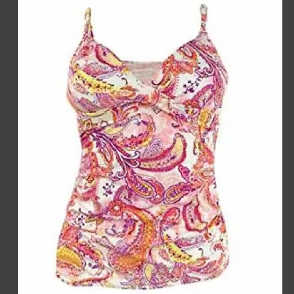 Ralph Lauren Fiesta Paisley underwire Tankini - Picture 2 of 8